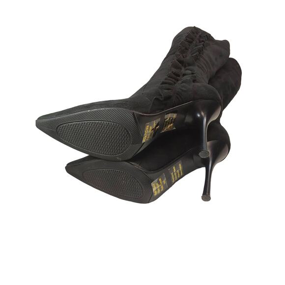 Bakers Rachel Boots Black Suede Upper Knee High Pointed Toe Women's Size 7 - Picture 7 of 7